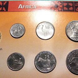 Afrique,Eritrea 6 pieces de monnaies neuves sous blister 1-5-10-25-50-100 cents 1991