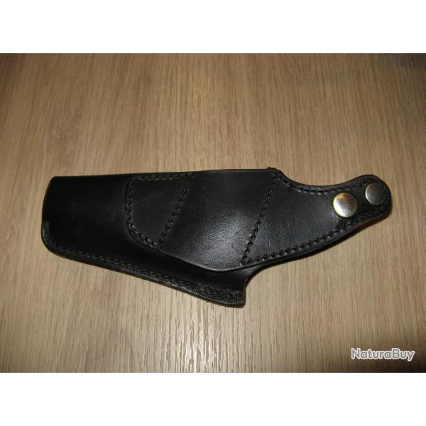 tui cuir noir pour pistolet ou revolver droitier