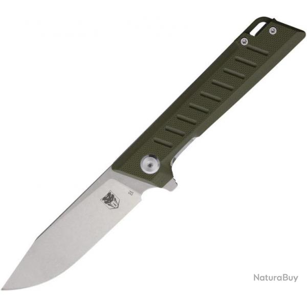 Couteau CobraTec Riptide Od Green Lame Acier D2 Manche G-10 IKBS LinerLock Clip CBTRTDD2ODG