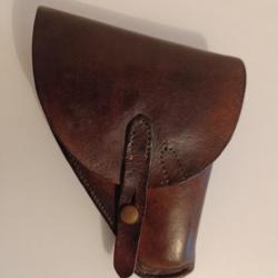 Étui Holster pistolet Ruby cuir marron.