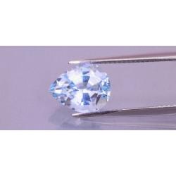 Aigue marine naturelle, 3.90 carat, bleue, IF, Brésil (non chauffée et non traitée)