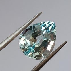 Aigue marine naturelle, 3.90 carat, bleue, IF, Afghanistan (non chauffée et non traitée)