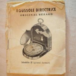 FRANCE WWII boussole ordinaire armée française Notice original bezard SDC24BOU002 MODELE II