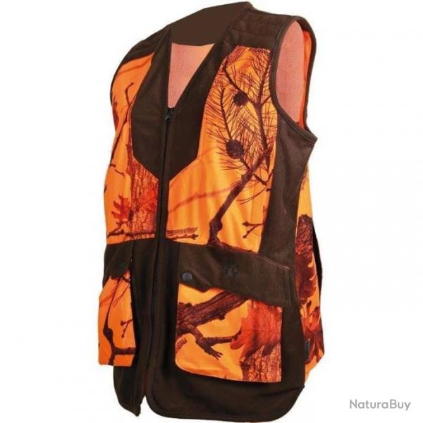 Gilet chasse 248 lady camou orange femme somlys