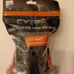 HOLSTER CYTAC COMPATIBLE PISTOLET GLOCK 26/27/33 GEN 3/4