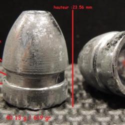 20 Ogives minié 18.1 mm forme origine pr fusils et mousquetons réglo type 1822Tbis et suivant