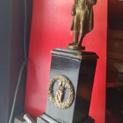 Statue bronze napoleon bonaparte stele bois milieu 19 eme