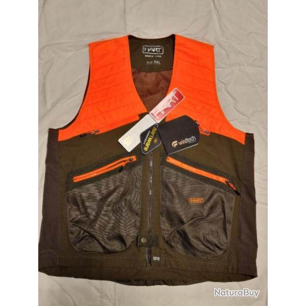 Gilet de chasse Hart Aran-V vert orange XXL - HILMAR SUPER DESTOCK !!!