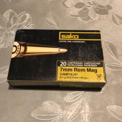 20 Munitions Sako 7 RM - 7mm Rem Mag Gamehead 140 grs