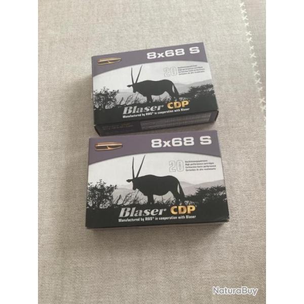 Blaser cdp 8x68S 12,7g lot de 2