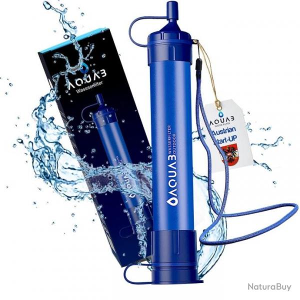 Filtre  Eau Portable Purificateur d'Eau Compact et Efficace 4500L filtre eau potable survie