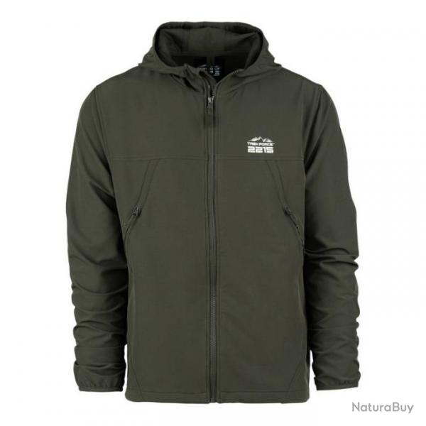 VESTE SOFTSHELL TRAIL VERT ARMEE