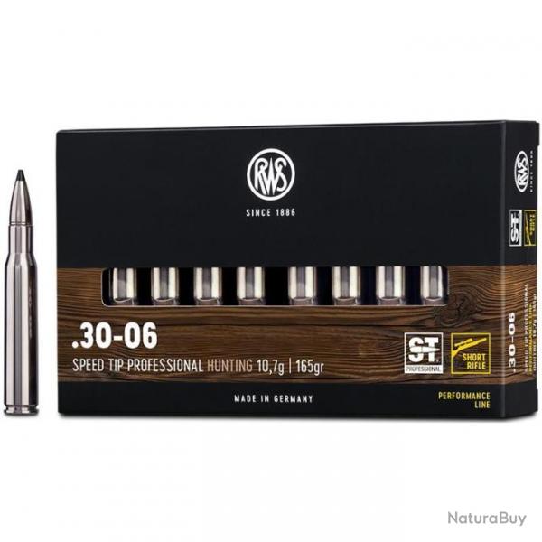 LOT DE 40 MUNITIONS RWS SPEED TIP PROFESSIONAL HUNTING CAL 30 06 10.7G  165GR