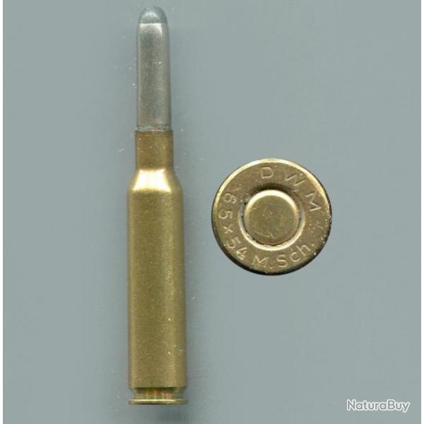 6.5 x 54 Mannlicher Schoenauer - ancien marquage allemand : DWM 6.5x54 M.Sch.