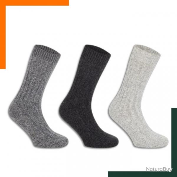 Lot de 3 paires de chaussette d'hiver chaude et confortable - Livraison rapide