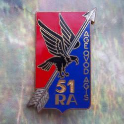 insigne militaire 51e Régiment artillerie sol-air créé à Bitburg dissous 1993