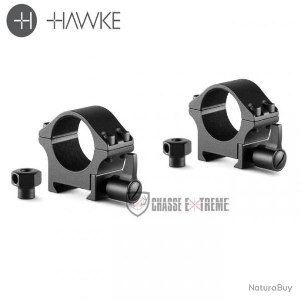 Colliers de Montage HAWKE en Acier Professional Weaver 1" Bas