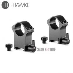 Colliers de Montage HAWKE en Acier Professional Weaver 1" Extra Haut