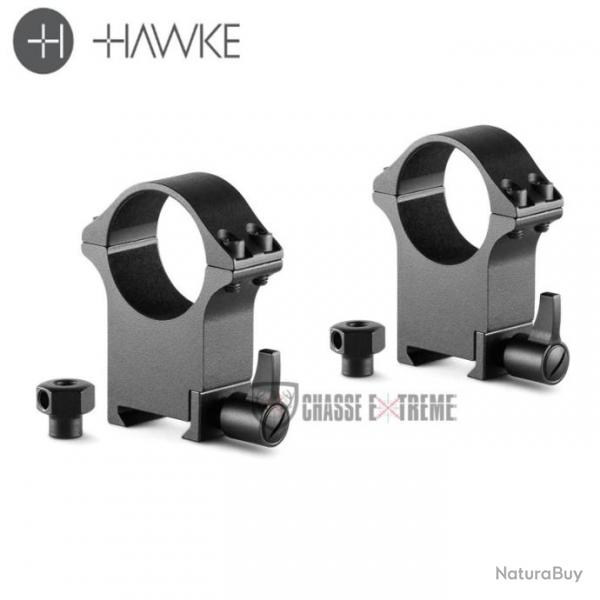 Colliers de Montage HAWKE en Acier Professional Weaver 30mm Extra Haut