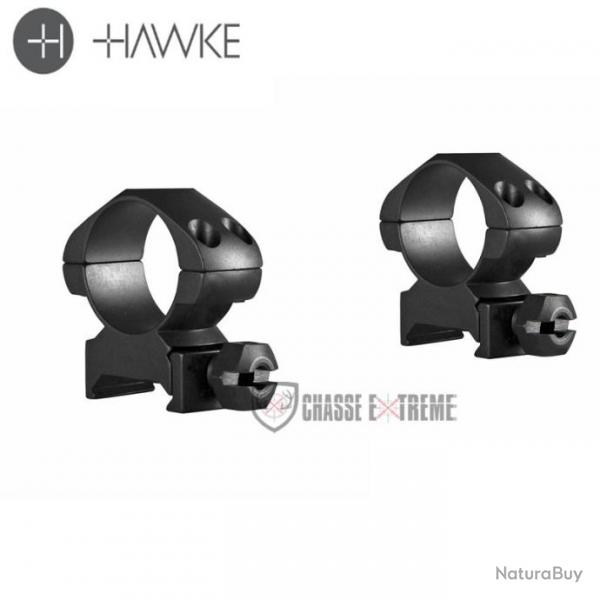 Colliers de Montage HAWKE Acier Prcision Weaver 1"  crou Medium