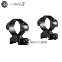 Colliers de Montage HAWKE Acier Précision Weaver 30mm à Écrou Haut