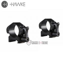 Colliers de Montage HAWKE Acier Précision Weaver 1" à Levier Bas