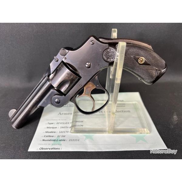 SMITH&WESSON HAMMERLESS 3eme modle cal 32sw short