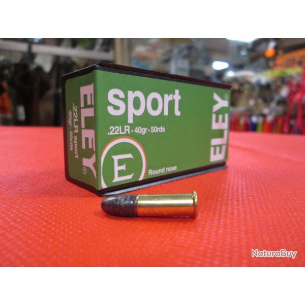 lot de 2 boites de 50 cartouches 22LR ELEY SPORT en 40 gr