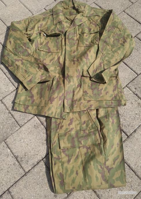 AUTHENTIQUE TENUE VESTE ET PANTALON CAMOUFLAGE VERTIKALKA VSR 93 TAILLE ...