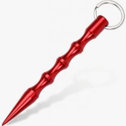 Outil d'autodéfense en alliage d'aluminium - Design en forme de stylo, rouge