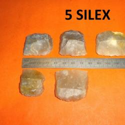 lot de 5 GROS silex blonds - VENDU PAR JEPERCUTE (D23K47)