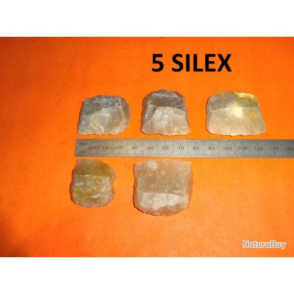 lot de 5 GROS silex blonds - VENDU PAR JEPERCUTE (D23K47)