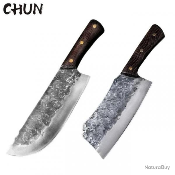 Couteau de Chef de cuisine en acier  haute teneur en carbone *-2 Pcs Set-1 -*LIVRAISON GRATUITE !!!