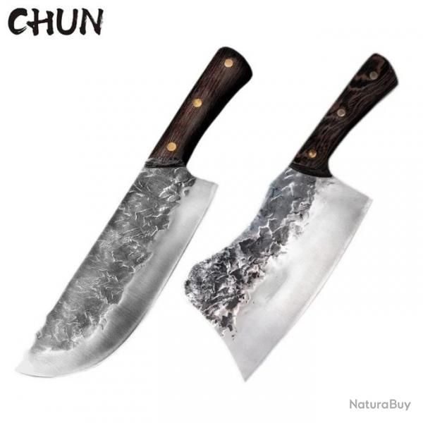 Couteau de Chef de cuisine en acier  haute teneur en carbone *-2 Pcs Set-3 -*LIVRAISON GRATUITE !!!