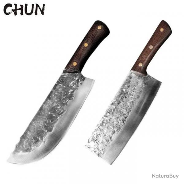 Couteau de Chef de cuisine en acier  haute teneur en carbone *-2 Pcs Set-4 -*LIVRAISON GRATUITE !!!