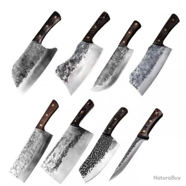 Couteau de Chef de cuisine en acier  haute teneur en carbone *-8 Pcs Set-*LIVRAISON GRATUITE !!!