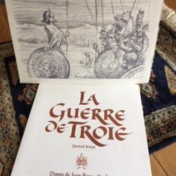 Dessin de Jean Pierre Merlin la guerre de Troie