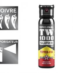 BEL2114 LOT DE 6 AEROSOLS DE DEFENSE POIVRE FOG TW 1000 "SUPER 100" 100ML NEUF