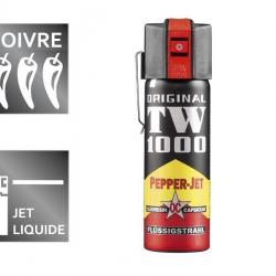 BEL2117 LOT DE 6 AEROSOLS DE DEFENSE JET LIQUIDE POIVRE TW 1000 "CLASSIC" 63ML NEUF