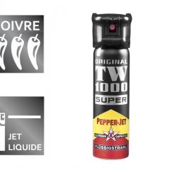 BEL2118 LOT DE 6 AEROSOLS DE DEFENSE POIVRE JET LIQUIDE TW 1000 "SUPER" 63ML NEUF