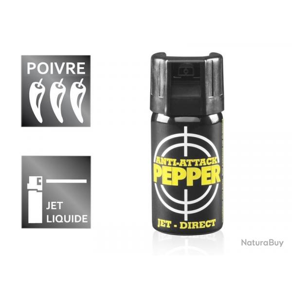 BEL2121 LOT DE 6  AEROSOLS DE DEFENSE POIVRE JET LIQUIDE BALISTIQUE ECO TW 1000 "MAN" 40ML NEUF