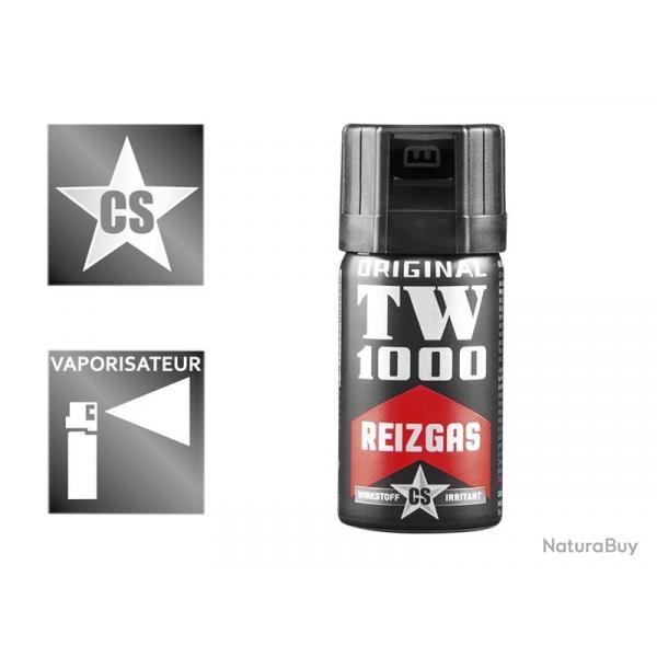 BEL2123 LOT DE 6 AEROSOLS DE DEFENSE CS (GAZ PARALYSANT) TW 1000 "MAN" 40ML NEUF