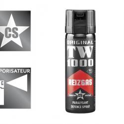 BEL2124 LOT DE 6 AEROSOLS DE DEFENSE CS (GAZ PARALYSANT) TW 1000 "CLASSIC" 63ML NEUF