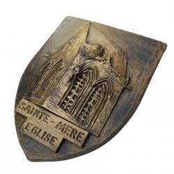 Blason Artisanal D-Day Sainte Mère Eglise ( Dimension 14 x 11 cm)