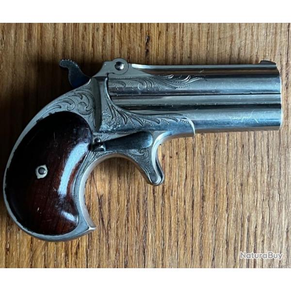 Superbe Remington derringer 2eme type grav d'usine