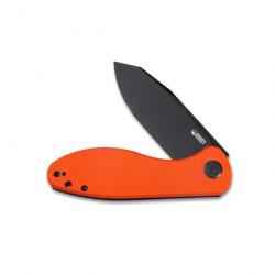 Couteau Kubey Master Chief Outdoor Orange Lame Acier AUS-10 Manche G10 IKBS Linerlock Clip KUB358E