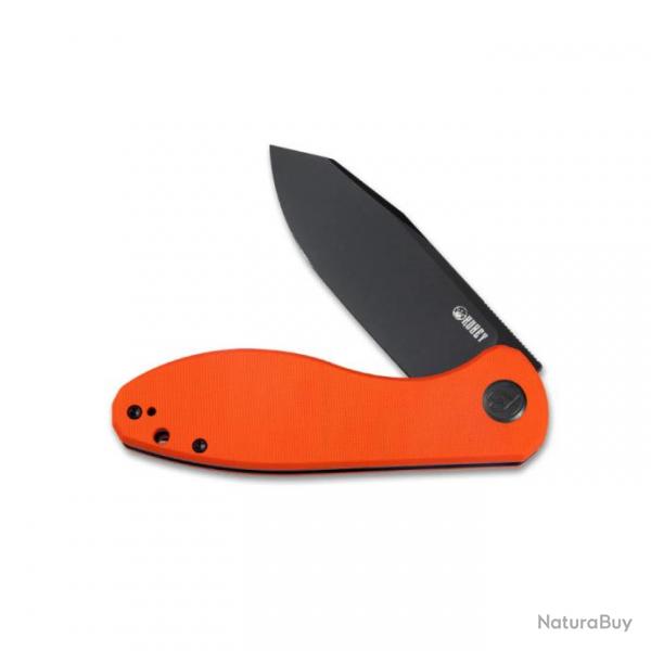 Couteau Kubey Master Chief Outdoor Orange Lame Acier AUS-10 Manche G10 IKBS Linerlock Clip KUB358E