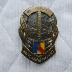 insigne de réussite de l'association des Pompiers du duché de Bade Baden