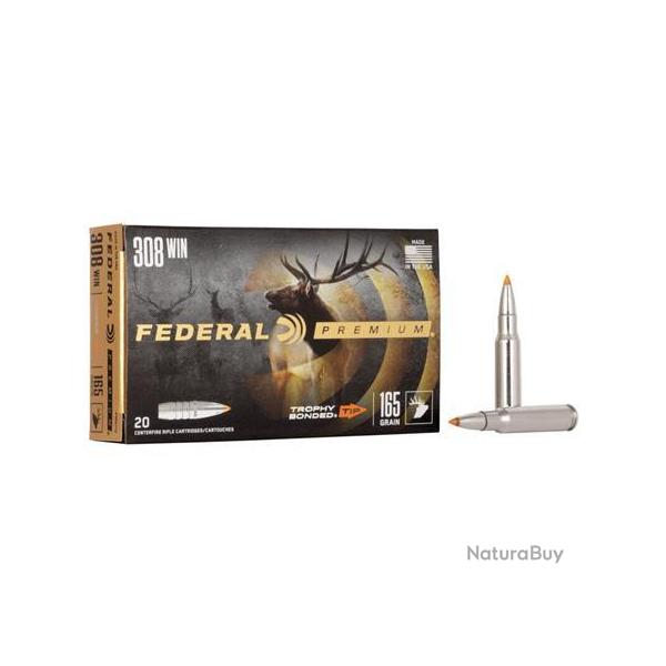 Munitions Federal Premium Ogive Trophy Bonded Tip - Cal. 308 Win. Mag. - 165 grains