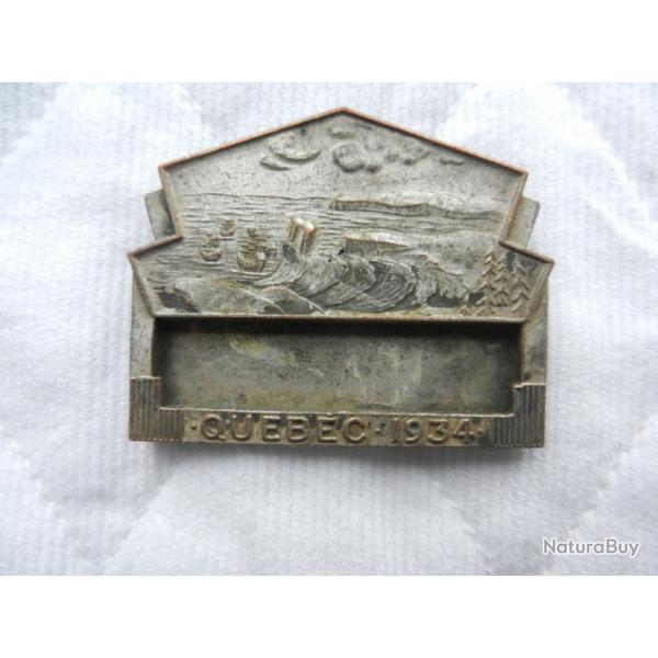 ancien insigne pinglette Quebec 1934